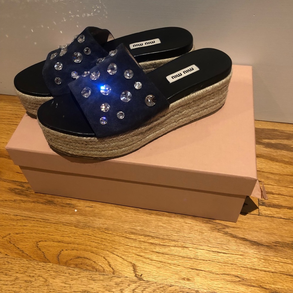 Miu Miu Espadrille Slides. - image 1